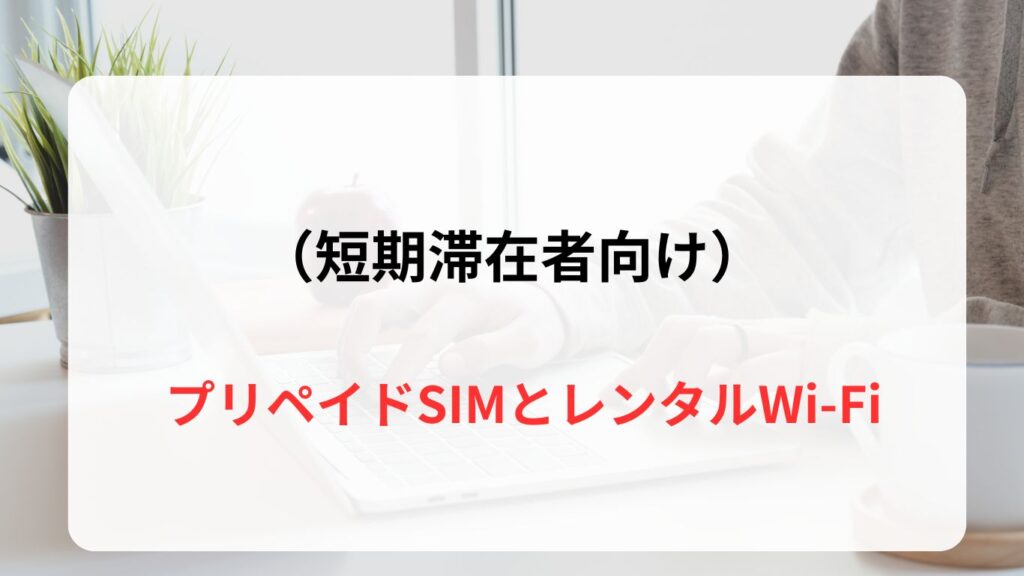 （短期滞在者向け）プリペイドSIMとレンタルWi-Fi