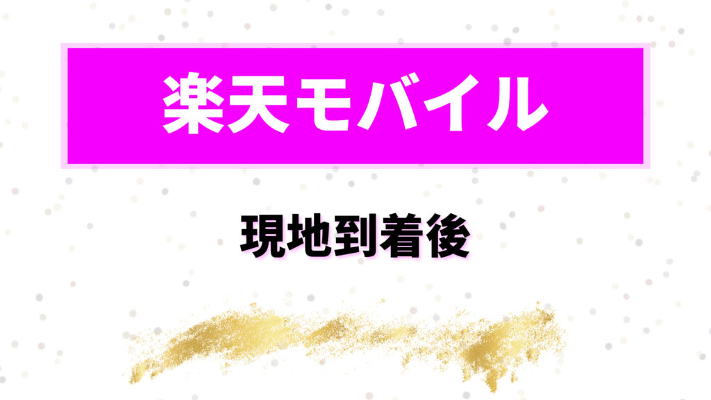 楽天モバイル　海外で使ってみた